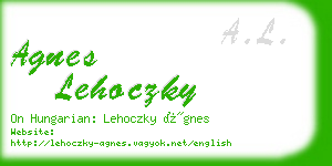 agnes lehoczky business card